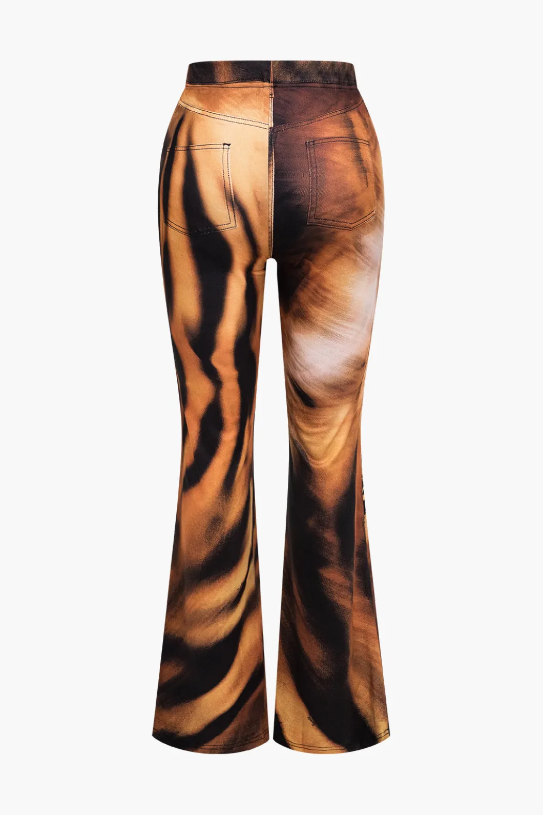 Tiger Print High Waist Trousers>MICAS New