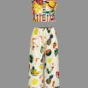 Tropical Print Tank Top And Pants Set>MICAS Outlet