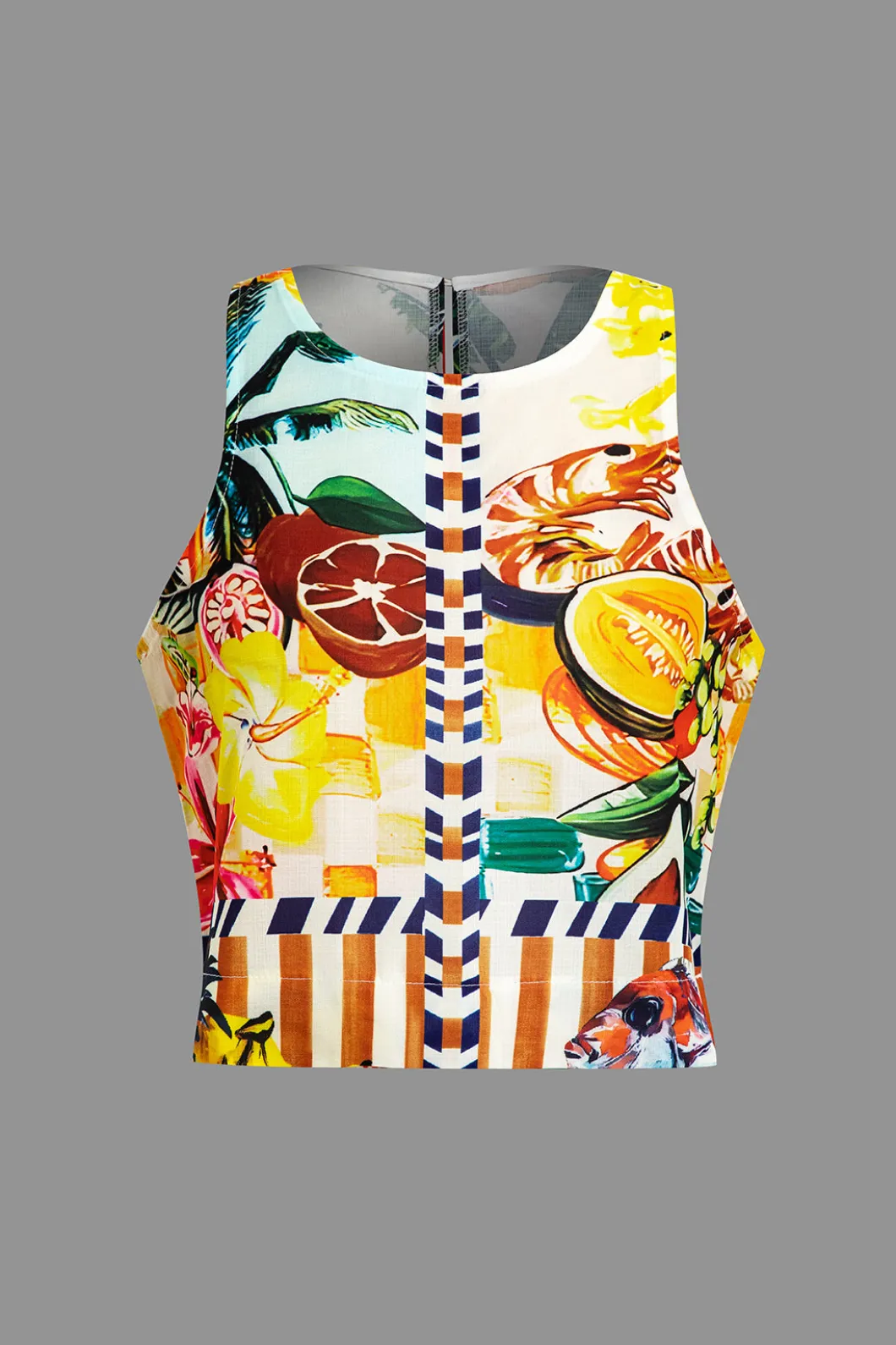 Tropical Print Tank Top And Pants Set>MICAS Outlet