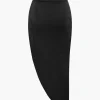 Tube Top And Asymmetric Slit Skirt Set>MICAS Clearance
