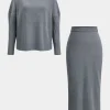 Turtleneck Long Sleeve Top And Skirt Set>MICAS Discount