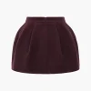 Tweed High Waist Ruched Skirt>MICAS New