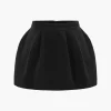 Tweed High Waist Ruched Skirt>MICAS New