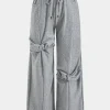Twist Knot Drawstring Pocket Trousers>MICAS New