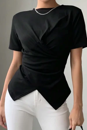 Twist Knot Short Sleeve T-Shirt>MICAS New