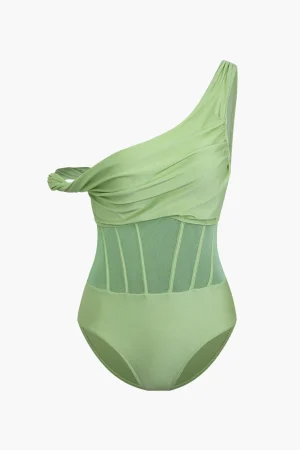 Twist Ruched Tummy Control One-Piece Swimsuit>MICAS Fashion