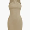 Twist Sleeveless Tank Mini Dress>MICAS Hot