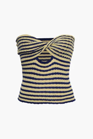 Twisted Front Knitted Top>MICAS Sale