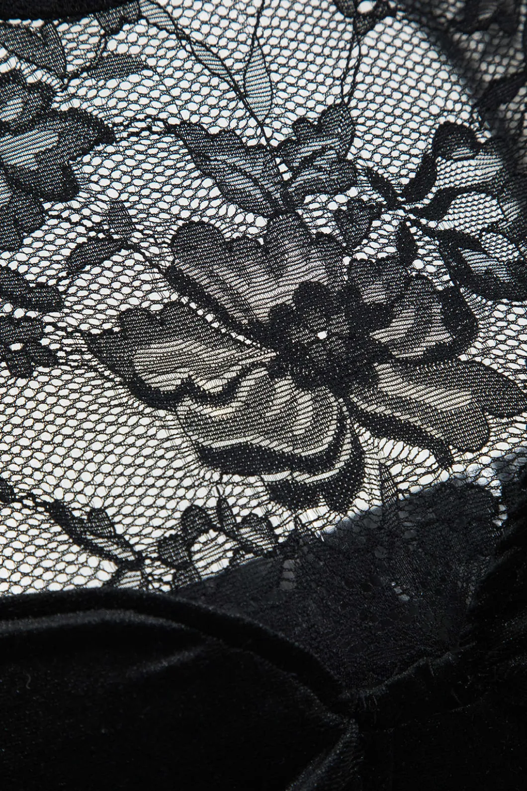 Velvet Patchwork Corset Backless Long-Sleeve Top>MICAS Clearance