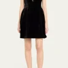 Velvet V-Neck Strapless Mini Dress>MICAS Discount