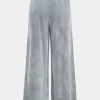 Velvet Zipper Top And Wide Leg Pants Set>MICAS Discount