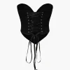 V-Hem Tie Back Corset Corset Top>MICAS Clearance