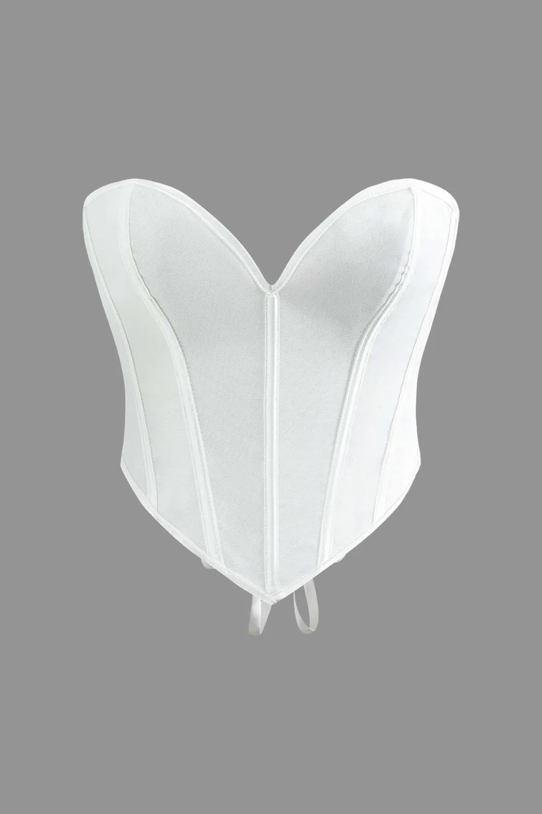 V-Hem Tie Back Corset Corset Top>MICAS Clearance