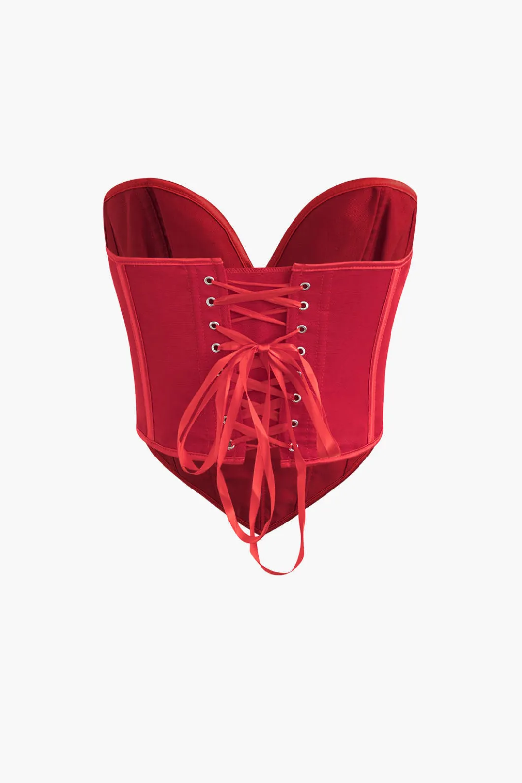 V-Hem Tie Back Corset Corset Top>MICAS Clearance