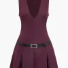 V-neck Belted Mini Dress>MICAS Best