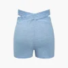 V-neck Cropped Top And Double Waistband Shorts Set>MICAS Fashion