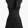 V-neck Mini Dress>MICAS Clearance