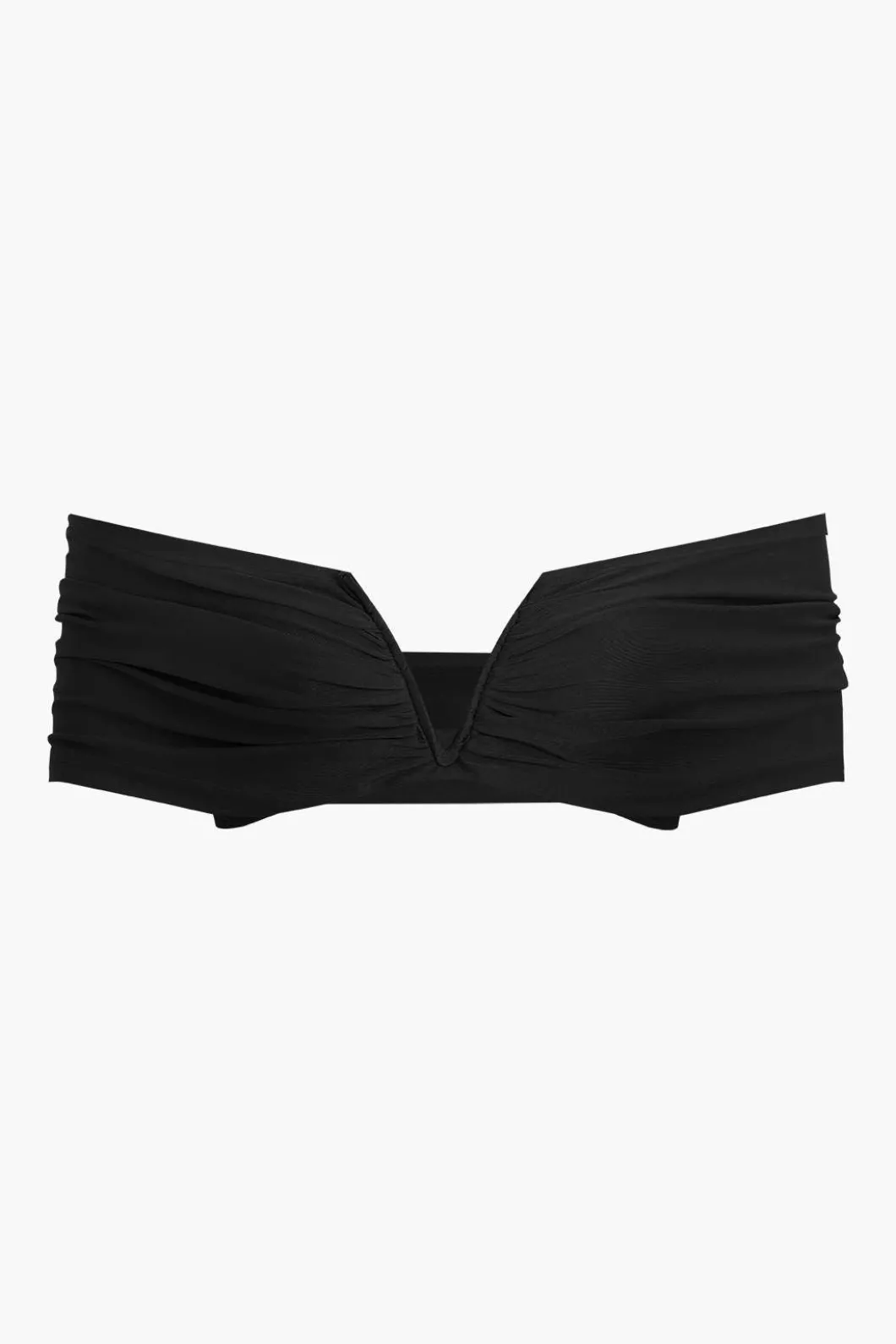 V-neck Ruched Top And V-shape Cut Waist Maxi Skirt Set>MICAS Online