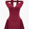 V-Neck Sleeveless Backless Mini Dress>MICAS Sale