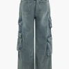 Washed Pocket Cargo Jeans>MICAS Hot