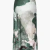 Watercolor Print Midi Skirt>MICAS Discount