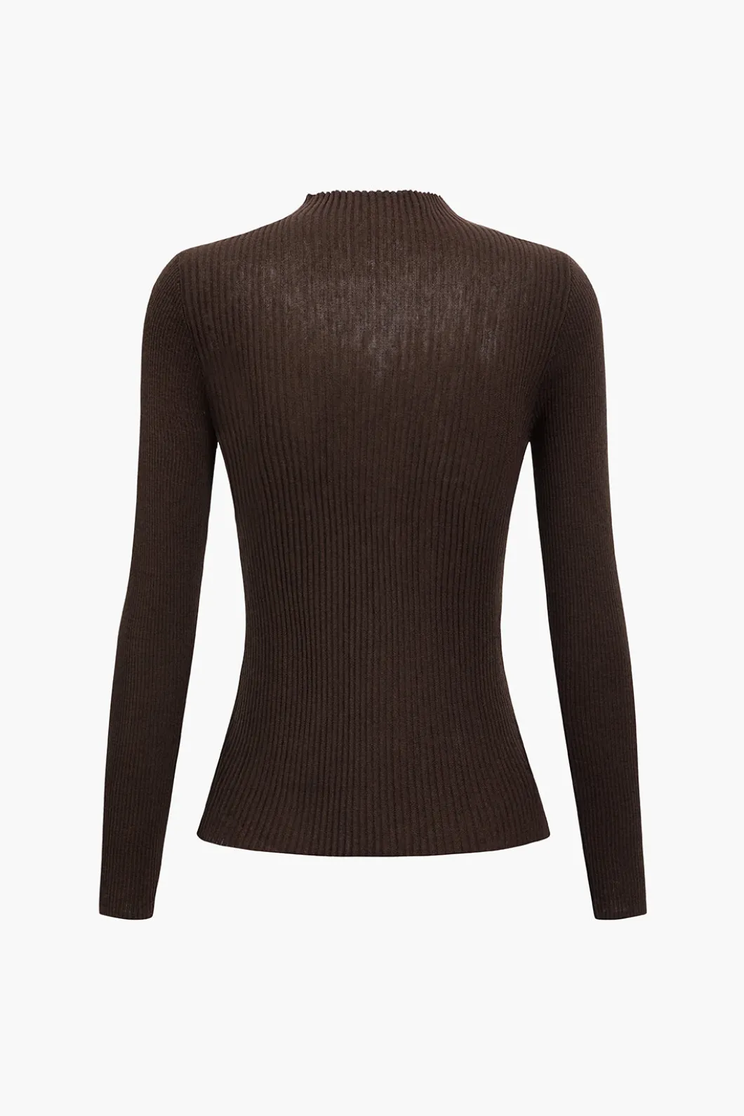 Wool Contrast Knit Long-Sleeve Top>MICAS Fashion