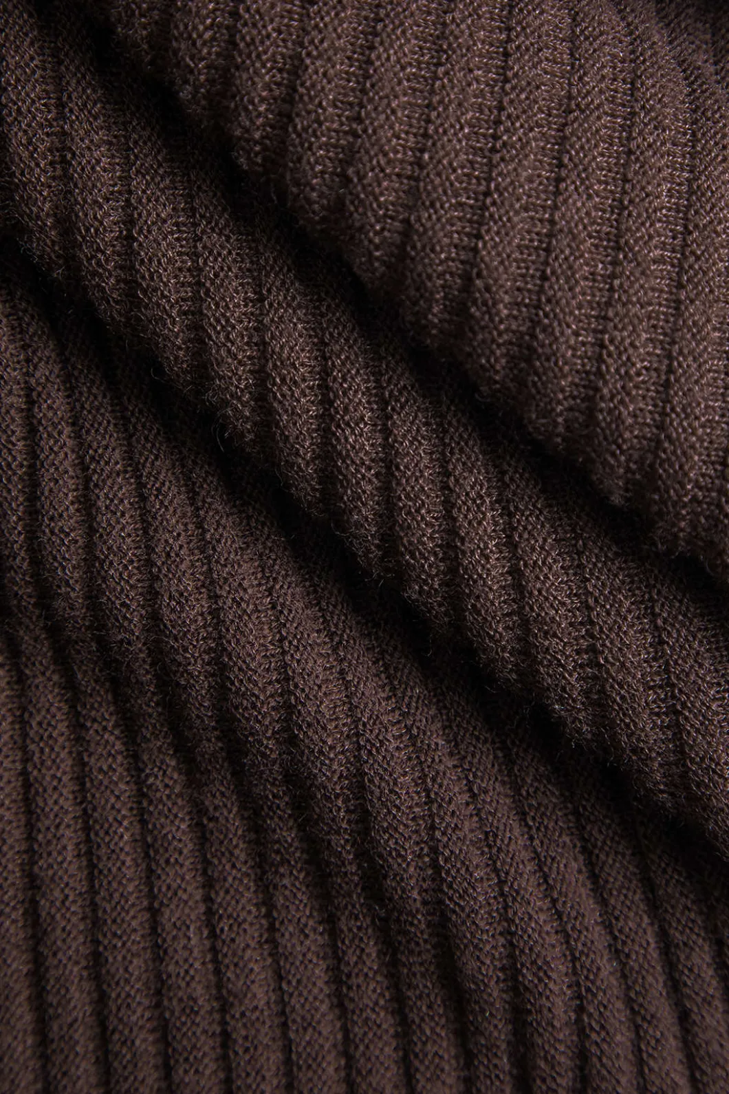 Wool Contrast Knit Long-Sleeve Top>MICAS Fashion