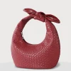 Woven Faux Leather Half-Moon Shape Clutch Bag>MICAS Clearance