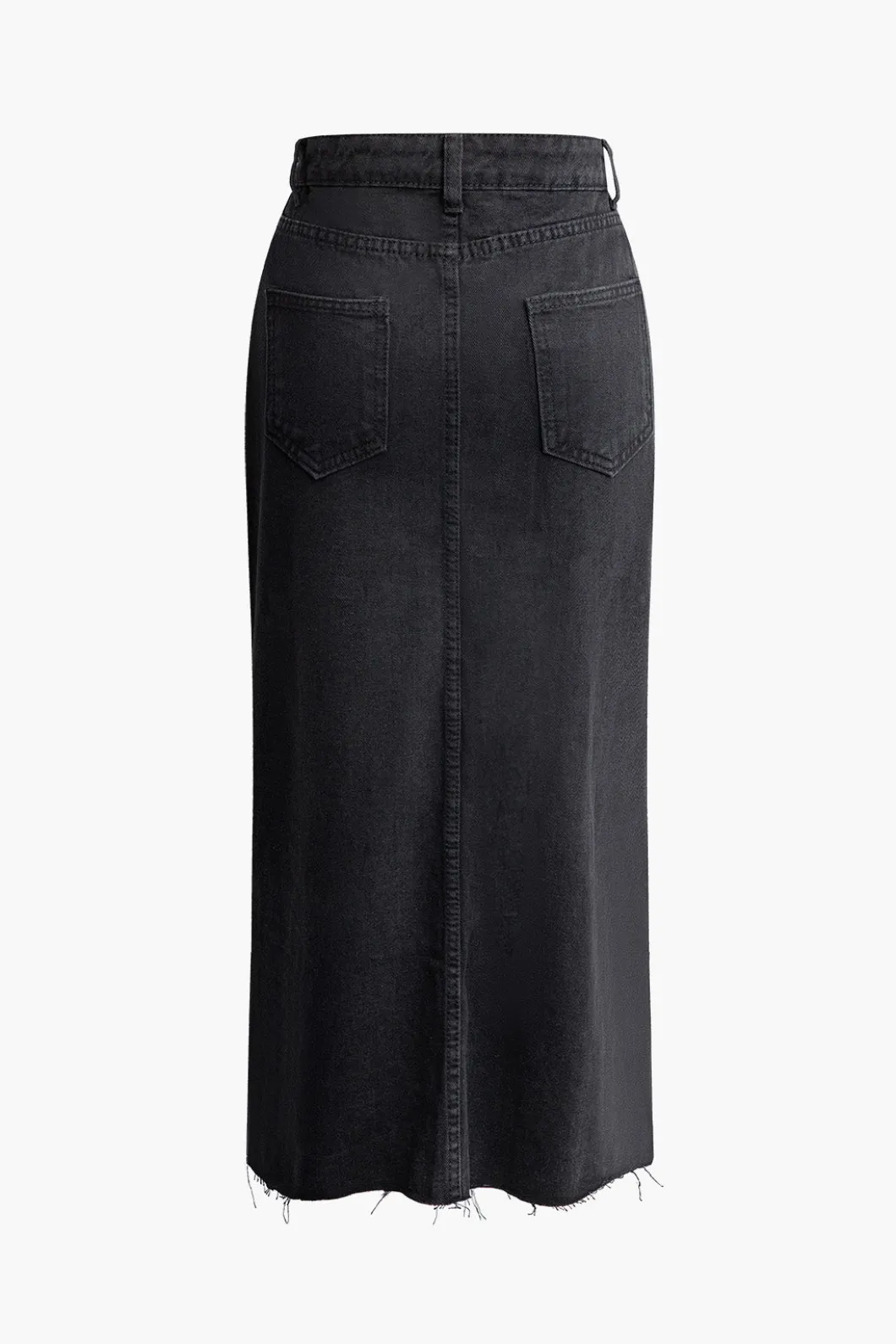 Wrap Split Denim Midi Skirt>MICAS Discount