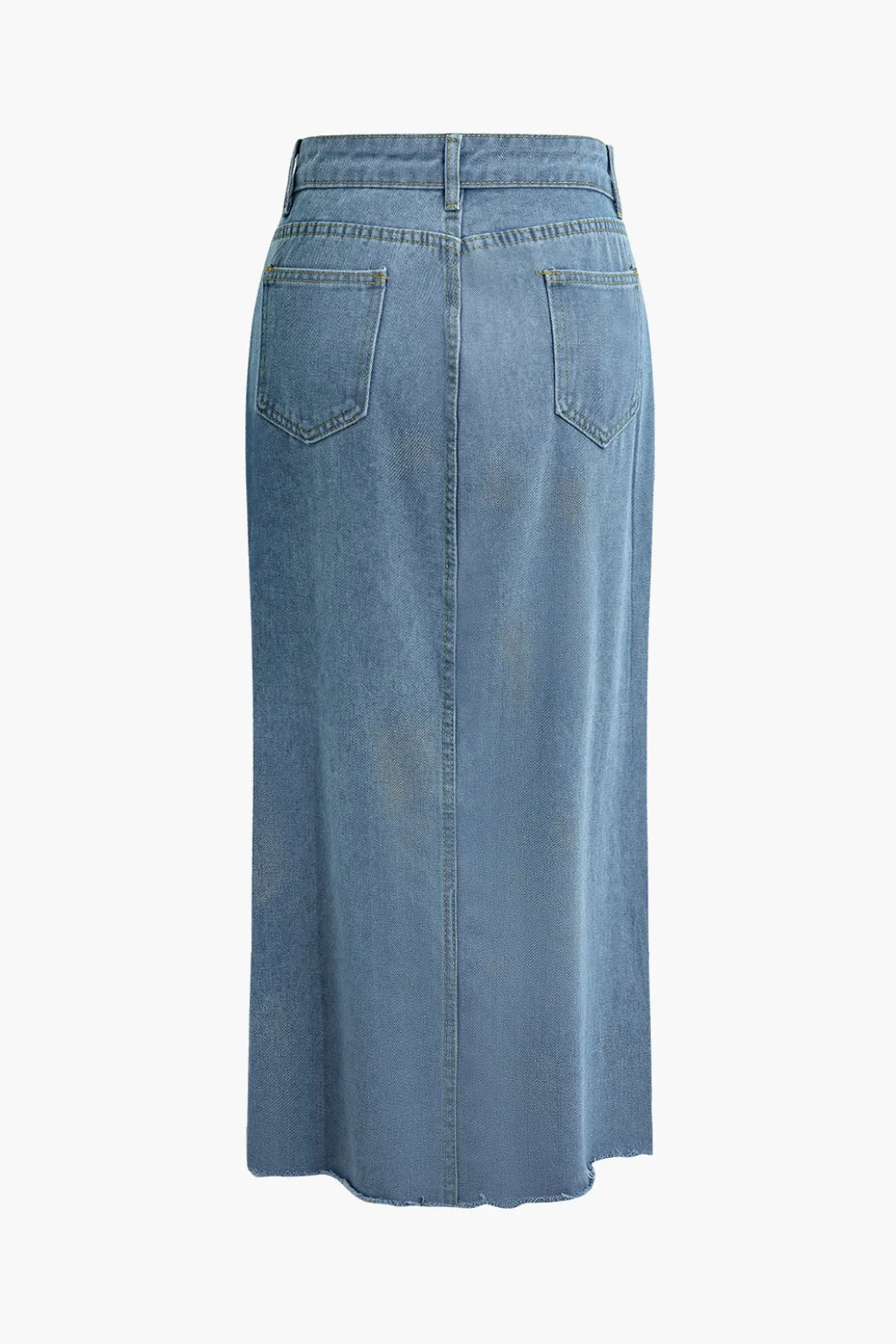 Wrap Split Denim Midi Skirt>MICAS Discount