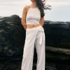 Wrap Tie Linen Wide Leg Pants>MICAS Hot