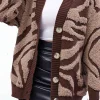 Zebra Stripe Textured Sweater Cardigan>MICAS Sale