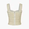Zip Back Crop Bandage Tank Top>MICAS Online