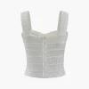 Zip Back Crop Bandage Tank Top>MICAS Online