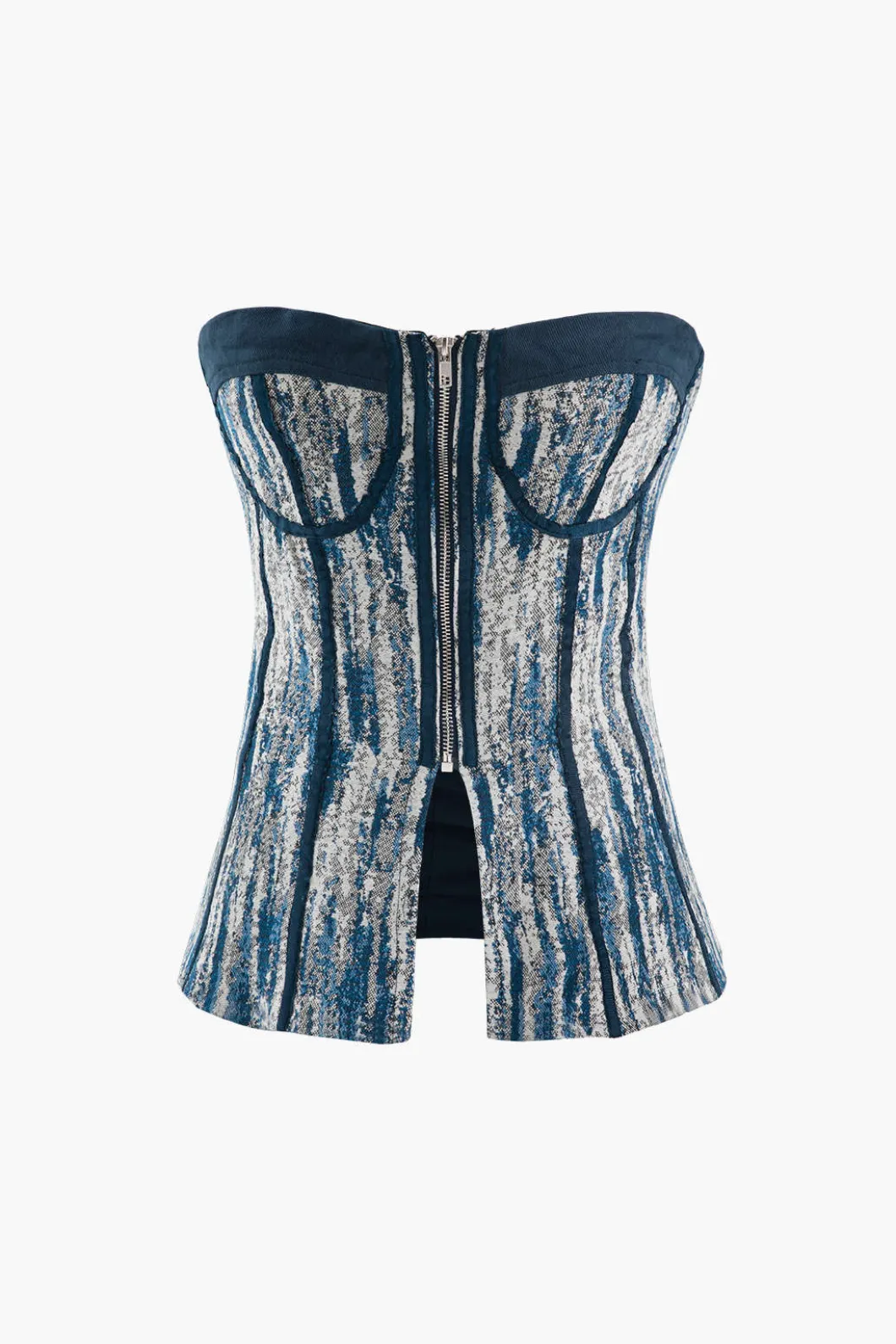 Zip Front Strapless Corset Top>MICAS Online