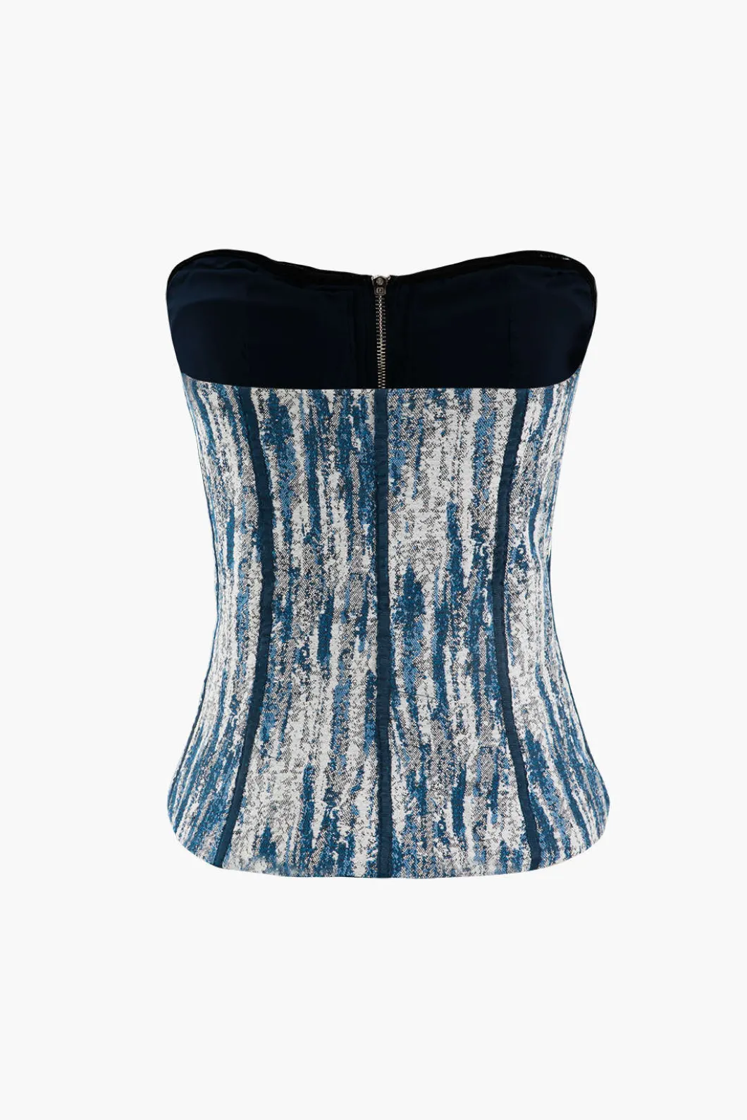 Zip Front Strapless Corset Top>MICAS Online