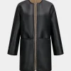 Zipper Double-Sided Long Sleeve Round Neck Coat>MICAS New