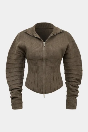 Zippered Sweater Long-Sleeve Top>MICAS Best